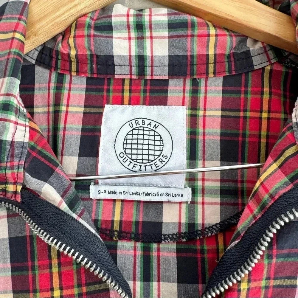 Urban Outfitters || Plaid Cotton Windbreaker Zip Jacket Men’s Small Streetwear - Picture 4 of 9